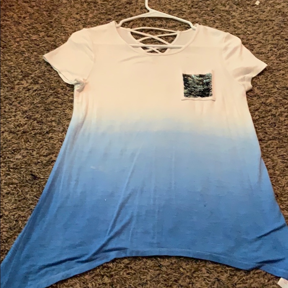 Justice short sleeve tee with sequined pocket